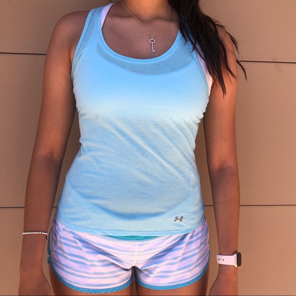Under Armor Sky Blue Razorback Tank Top